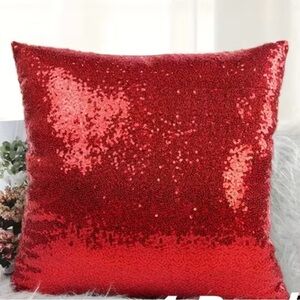Red Sequin pillow covers